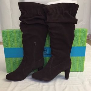 NWT Suede Brown Tall Boots 9.5